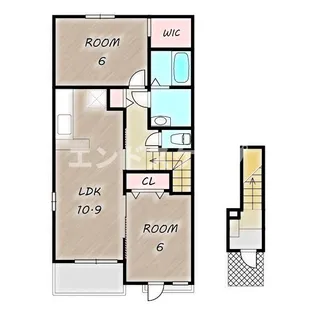 ハピネス ガーデン【2階】の間取り