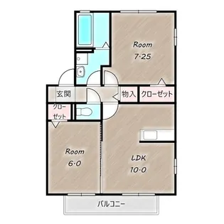 パークシャトー【202号室】の間取り