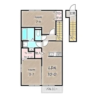 ルビー A【2階】の間取り