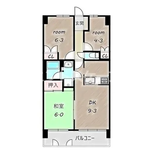 ハイラーク高崎【4階】の間取り