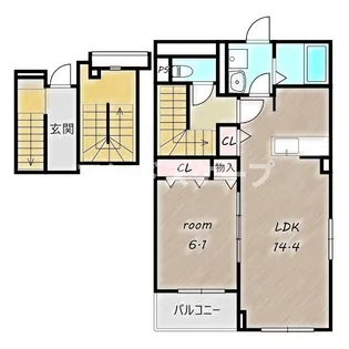 クラール 島野 A【3階】の間取り