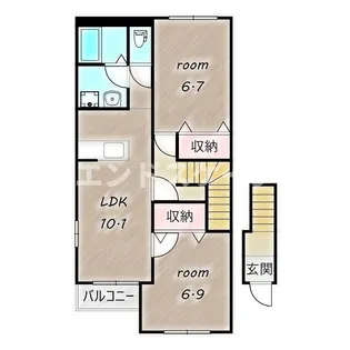 フォレストⅡ【2階】の間取り