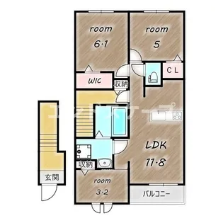 プレッソ高崎B【2階】の間取り