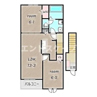 ベルジュ【2階】の間取り