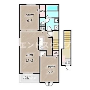 ベルジュ【2階】の間取り