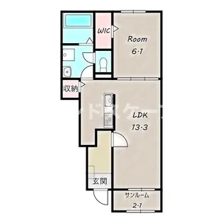 ベルジュ【1階】の間取り