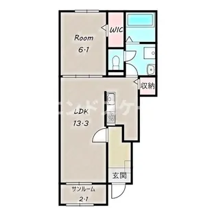 ベルジュ【1階】の間取り