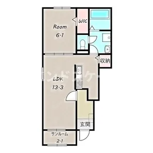 ベルジュ【1階】の間取り