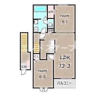 プレッソ高崎E【2階】の間取り