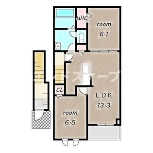 プレッソ高崎E【2階】の間取り