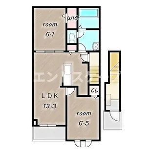 プレッソ高崎E【2階】の間取り