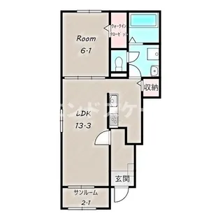プレッソ高崎E【1階】の間取り