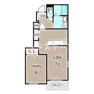 カファーラG【1階】の間取り