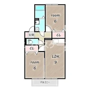 プリムヴェール【205号室】の間取り