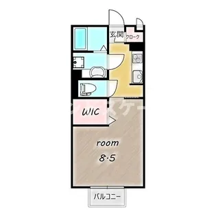 ラ・ブランシェ C【105号室】の間取り