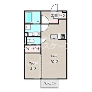 ヴィラージュレヨン B【205号室】の間取り