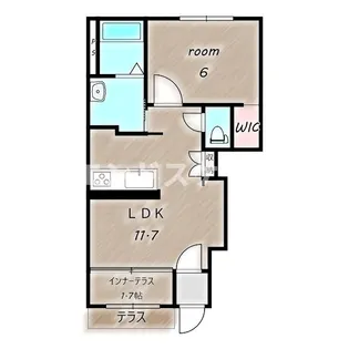 シェモア【1階】の間取り