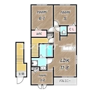 プレザント ボイス【2階】の間取り