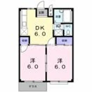 エルディムソメヤ【1階】の間取り