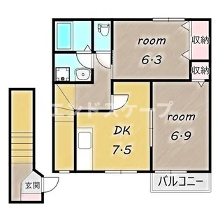 ヴィラ 桜B【2階】の間取り