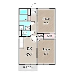 メゾンリヴェール【1階】の間取り