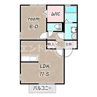 ウィッチフォード【2階】の間取り