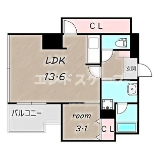 チェルキオ羅漢【5階】の間取り