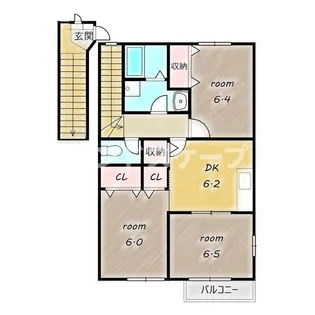 グリーンヒルA【2階】の間取り