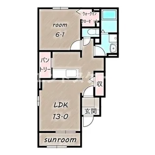 アフロディーテ【1階】の間取り