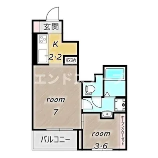 アーバンハイツN【1階】の間取り