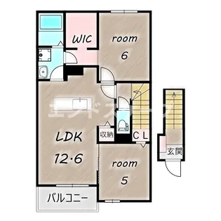 フィオーレ プリート Ⅱ【2階】の間取り