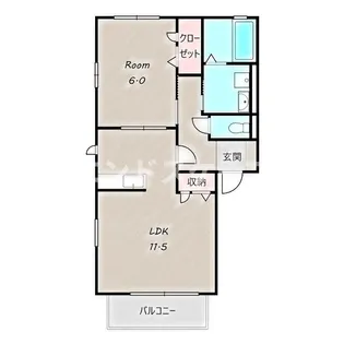 グリーングラス【1階】の間取り