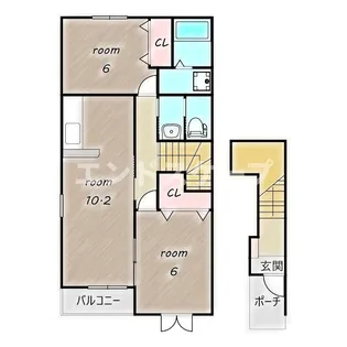 ハーモニー・ベルⅠ【2階】の間取り