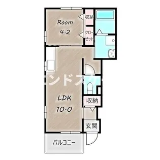 アパートメントこころ【1階】の間取り
