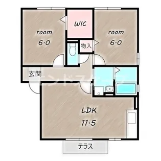 ブリエ アージュ Ⅰ【101号室】の間取り