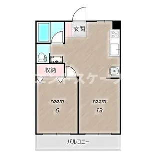 ロビンソンハイツ豊岡【203号室】の間取り