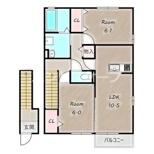 フェリーチェ【201号室】の間取り