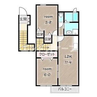 リシアン【2階】の間取り