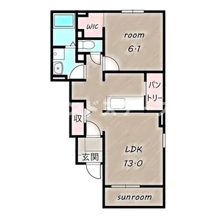 ブロッサムガーデン【1階】の間取り