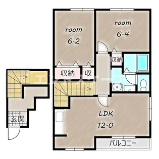 サン・ヴィレッジA【2階】の間取り