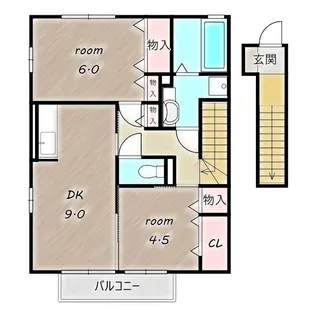 クロワール Ⅱ【2階】の間取り