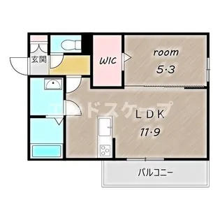 フェリーチェTAKASAKI Ⅱ【301号室】の間取り
