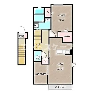 カーサ・紫木蓮【2階】の間取り