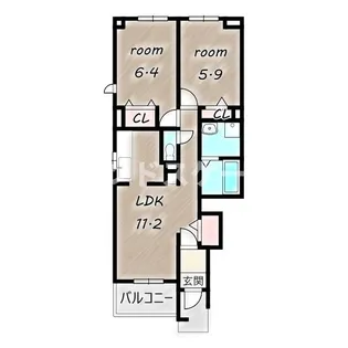 ジベルニーⅠ【1階】の間取り