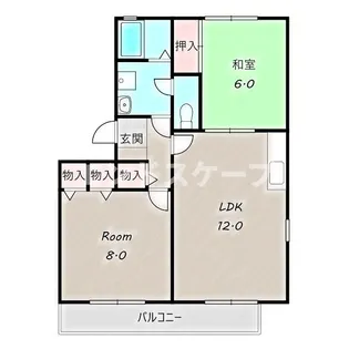 ジュネスなかじま D【301号室】の間取り