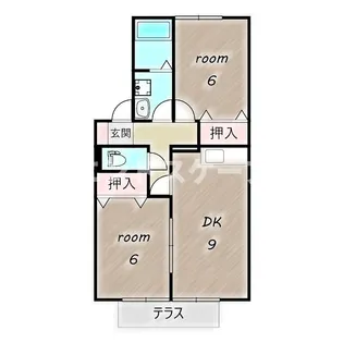 セジュール赤城B【1階】の間取り
