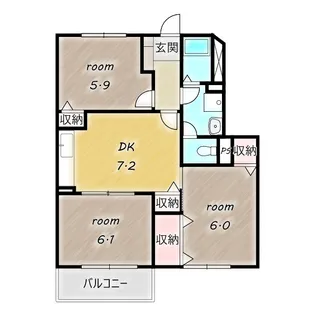 アウローラⅡ【1階】の間取り