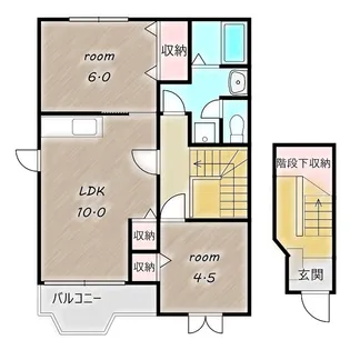 ボヌール B【2階】の間取り