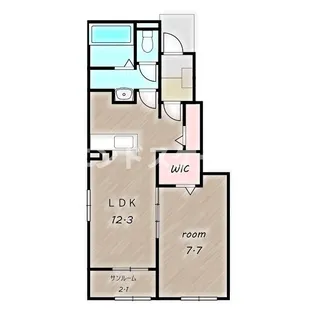 クレイドル下斎田B【1階】の間取り