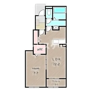 クレイドル下斎田B【1階】の間取り